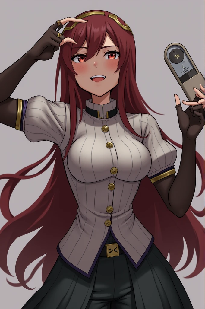 Red hair green eyes woman