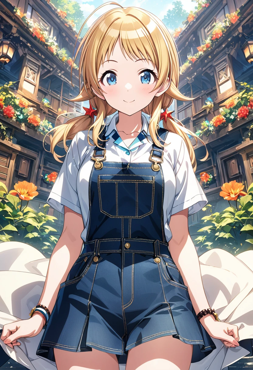 official style, hachimiya meguru, idolmaster shiny colors, very aesthetic, best quality, intricate, overall detail, 1 girl, blue eyes, school uniform, {{straight-on}}, close to viewer, cowboy shot, face focus, intricate, hyper-detailed, 100-layer, {{{{ultra-high resolution}}}}, {{{hi-vision anime}}}