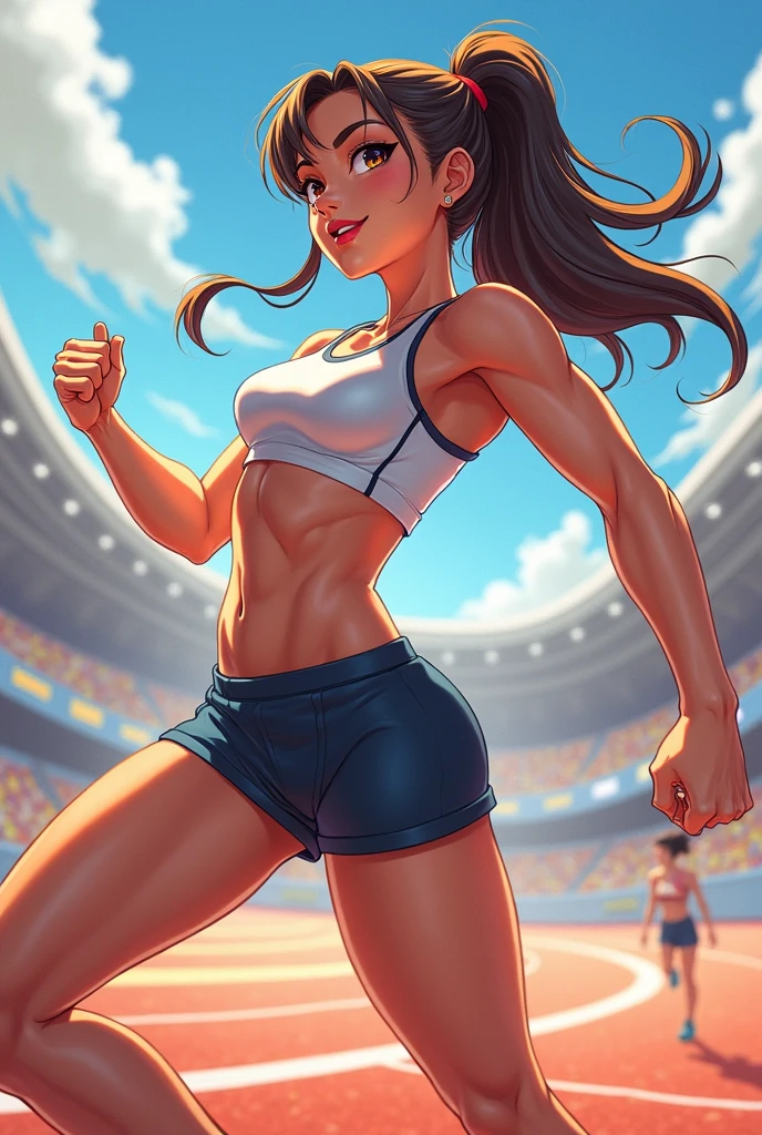 very sexy anime girl athlete
