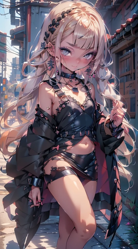 (((unique look:1.5, The eyes of famous artists, Unique Fashion)))、Pink Hair (White Hair Girl), (Thick, dark blue eyebrows:1.4), (Dark blue eyebrows:1.7), (Thick eyebrows:1.3), (Huge black fluffy animal ears:1.1), (Black animal ears:1.1), BREAK, (((Mesh Stitching Crop T-Shirt, Cutout Long Sleeve Top))),BREAK, (Big Breasts:1.2, Thick legs, Adult female body, Sturdy body:1.5), ((Relax in the great outdoors:1.5)), (sharp eyes, Ultra-high definition CG, Precisely designed costumes, 4K, 8K, Ultra-high definition CG, , Expressive and Captivating Eyes, Fine Details and Realistic Textures, cinematic lighting), , BREAK, (Wearing black leggings with holes), Skinny sleeves, (Torn and holey leggings:1.2)(Black leggings:1.4), (Punkish Boots:1.2), (Thick sole:1.5), (Big shoes:1.3), ((unique look:1.5, The eyes of famous artists))