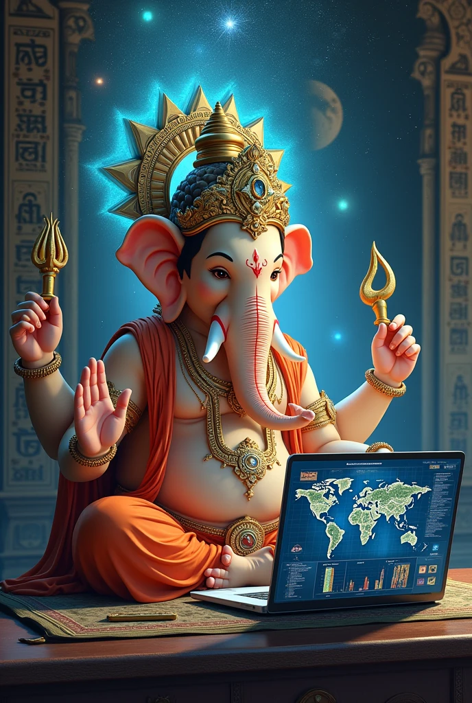 Lord Shiva in deep state , and indian prime minister
modi holding bitcoins , fire background