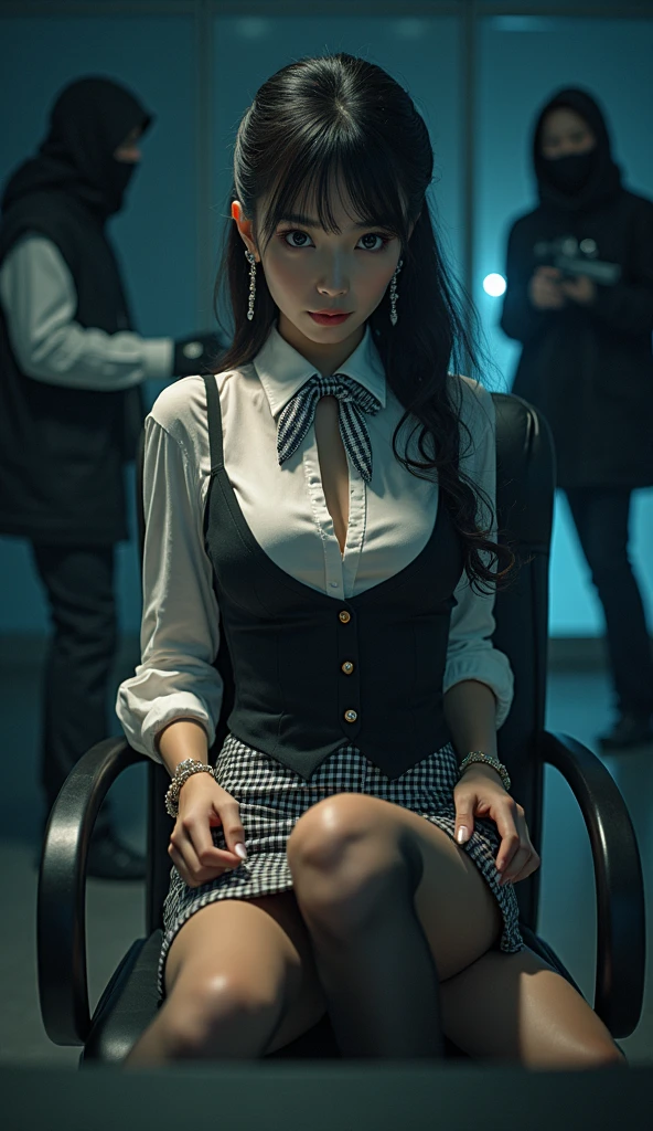 masterpiece, best quality, illustration, 8k cg wallpaper, beautiful secretary, pet red collar, suit, business shirt, lying, on back and hips on the desk with girls pictures on it of office, nsfw, POV, (intense sex of missionary), bare vaginal penis from tight skirt, pojecile cum in pussy, (gasp ecstasy, intense orgasm:1.2), pussy juice, trembling, cowboy shot, perfect anatomy, viewer is standing in front of the desk,