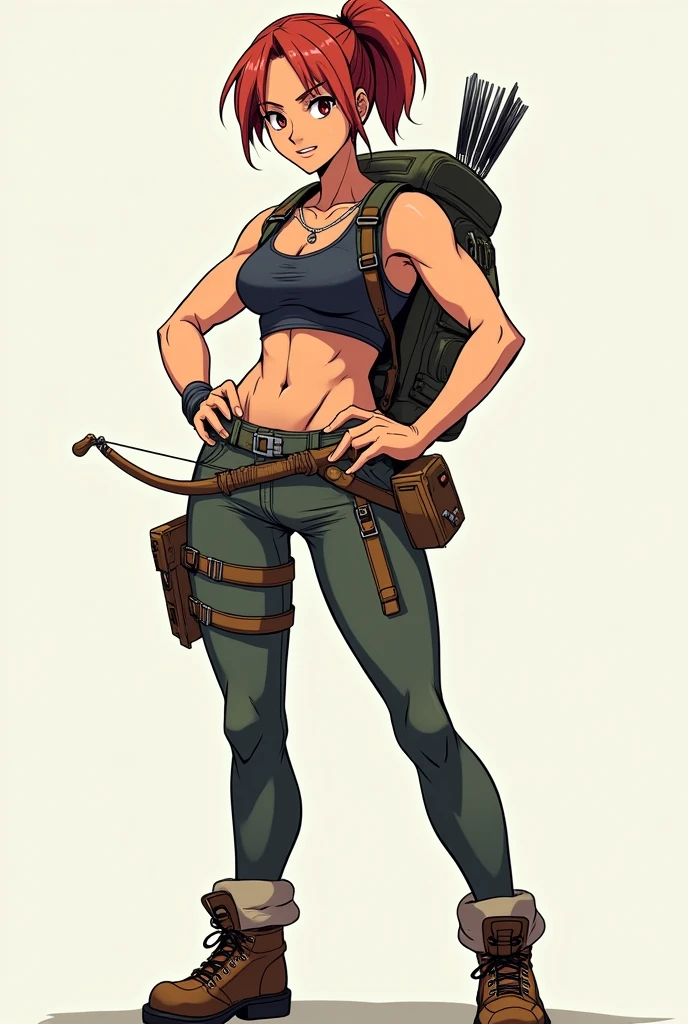 solo, (beautiful female:1.4), (nice shark girl),  ( fit, abs), busty, big erect breasts, erect nippleslips,  slim waist,  (black hair),  ( female shark | Lara Croft ), (((female))),  orange body scales, white belly,  (kemono:1.5), features of Angelina Jolie,
( khaki shorts ), lightblue crop top, ( two pistols-gans on hips ), wide belt, long braid, ( (red) round glasses :1.2), (red glasses), ( small backpack on her back:1.2), army boots,  e621, (female body),  slim sports body, 
 shark tail, cameltoe,  (body portrait), [slim swimsuit], 
(detailed eyes, detailed pupils, yellow eyes, glowing eyes),
(outdoors),   ocean beach , candle, night, (particles ,firefly, blue glowing), seeker of adventures,
detailed background, photorealistic, realistic hands, 8k HD,
(dark shadows, wide dynamic range, hdr, low light:1.2),
by (by Pino Daeni, (by ruaidri), (by virtyalfobo), (by Kenket). by iskra, by darkgem,