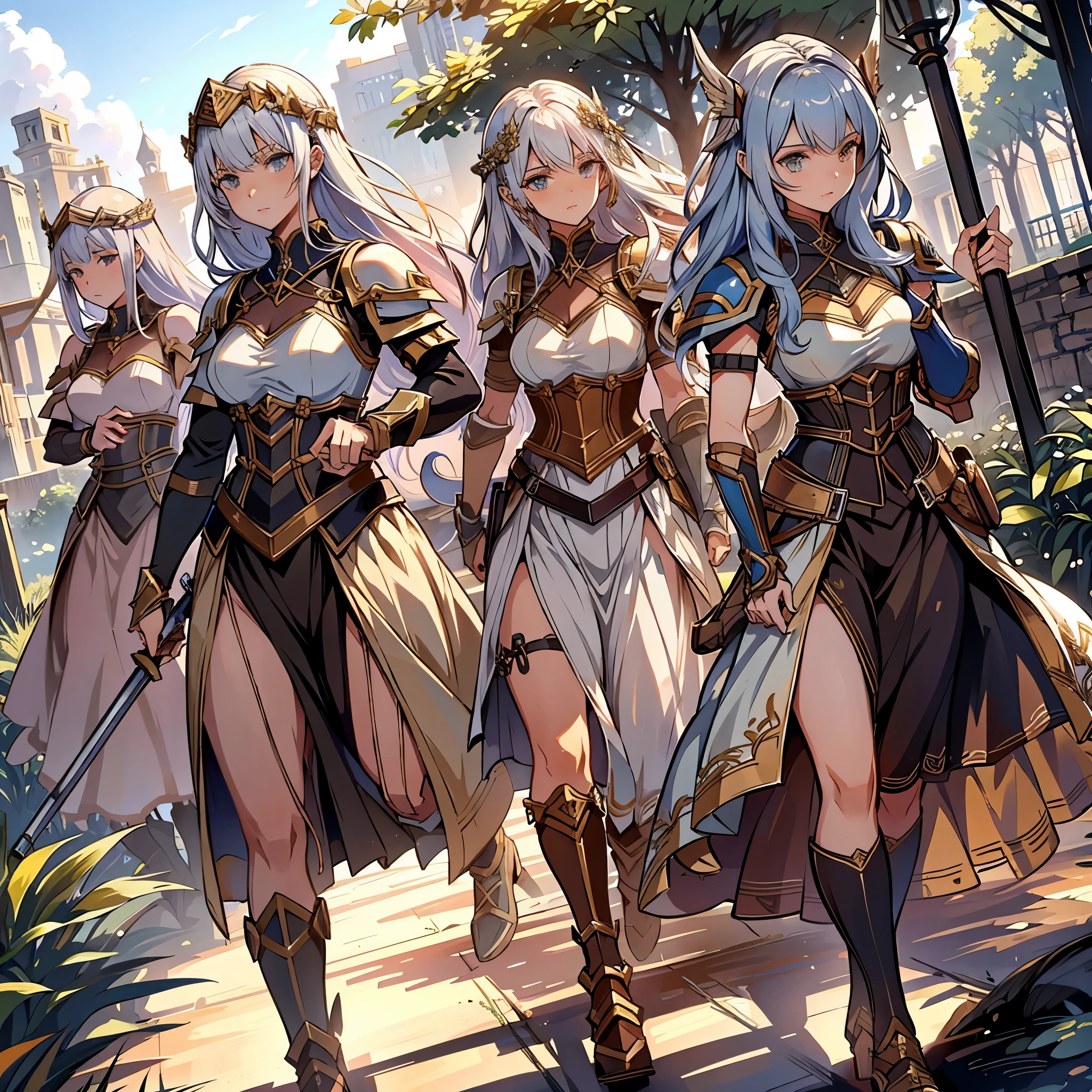 a group of people standing around a large circular object, lineage 2 revolution style, game cg, aion, from ncsoft, tekken 7, unreal engine render saint seiya, dynasty warriors, blade and soul, cgworld, from lineage 2, wanda, <mmorpgs scene, 王琛, mmo, dead or alive 6
