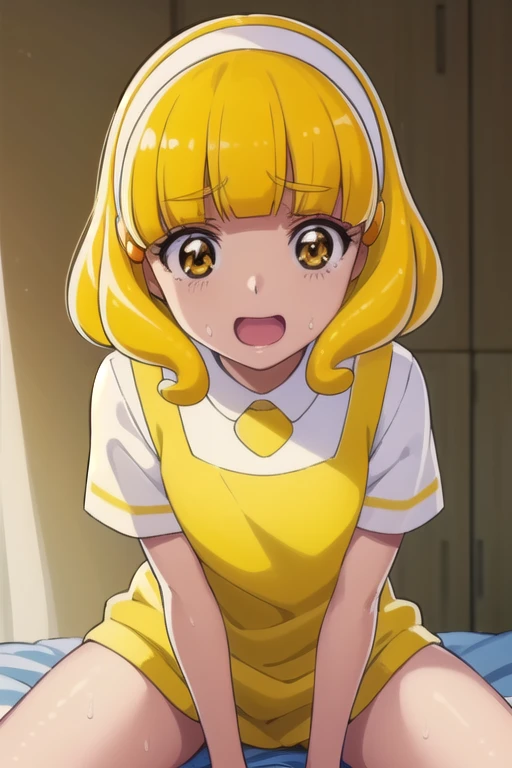 Scary, Yayoi Kose, short hair, Blonde, (Yellow Eyes:1.3), hair band, white hair band, smile,
break フルヌード
break indoors,Bedroom,ベッドの上
break looking at viewer, Dynamic pose,straddling a man,Sex,forward leaning posture,Orgasm,Face of pleasure,Sweaty,Out of breath,The penis enters the genitals,Open your mouth,Looking down,Sweat pours out,painful,(Scream)
break (masterpiece:1.2), Highest quality, High resolution, unity 8k wallpaper, (figure:0.8), (Beautiful attention to detail:1.6), Highly detailed face, Perfect lighting, Highly detailed CG, (Perfect hands, Perfect Anatomy)