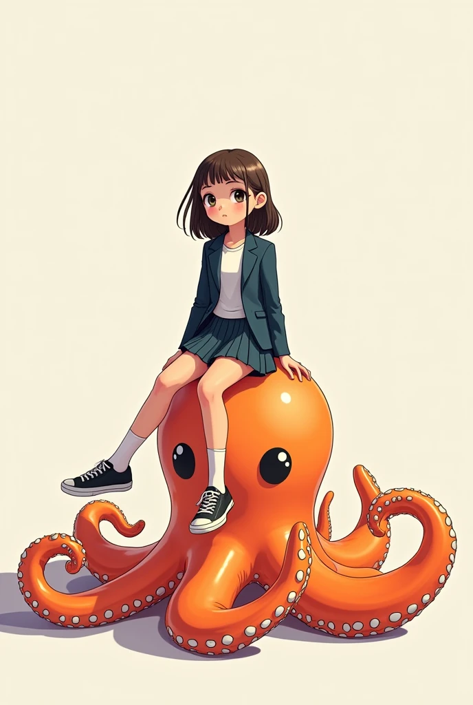 <lora:octopus_v0.5:1> octopus, 1girl, matured female, face focus, vest, bow, best quality, hires, detailed face, office, buildings from window, detailed background, diffused sunlight, depth of field, bokeh