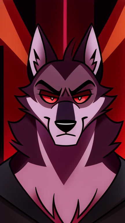 (masterpiece, best quality:1.2),  Vortex male hellhound, black fur, wolves, furry, helluva boss, sad face, hell streets background