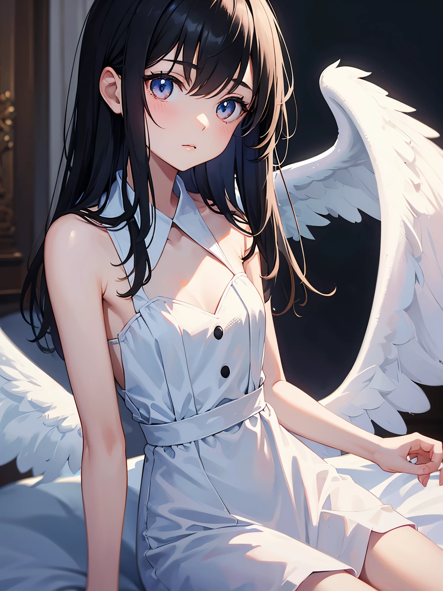 man,angel,happy,Under the moon 