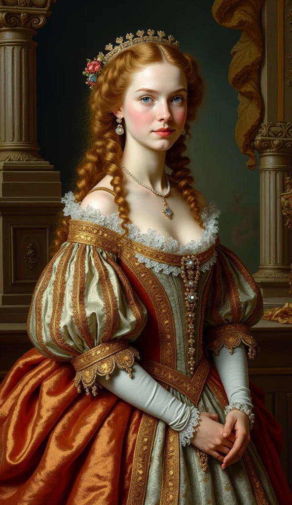 Masterpiece, Beautiful Thick Woman [Elizabeth II:Maude Adams:0.40], Best quality, high clarity eyes, critically flawless,sharp picture, Full portrait, High pixels, perfect face, perfect eyes, beautiful face, perfect hands,perfect fingers, in Peter Paul Rubens style, by Peter Paul Rubens, baroque style, acrylic on canvas, highly detailed, description: "Create a nymph inspired by the tales of Greek or Roman mythology, embodying the essence of a natural element or location, and possessing a unique ability or trait that sets her apart."