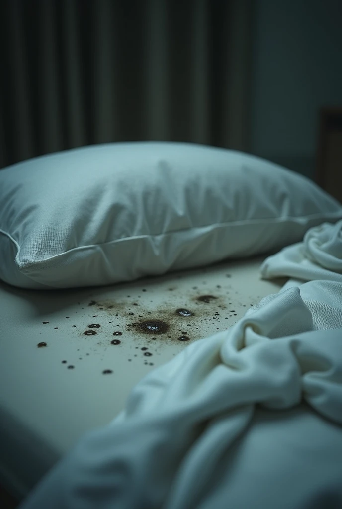 semen , on black blanket , no human