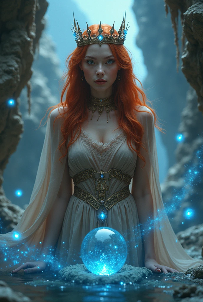 beautiful redhead woman, disheveled shoulder-length hair, full - body, Beautiful girl in anime waifu style without clothes, Hyper-detailed paint, luminism, Concept art by Carne Griffiths and Vadim Kashin, 4k resolution, fractal isometrics details bioluminescence , 3D Rendering, Octane rendering, Internal detailing , Filmic, Trend in artstation Isometric centered hyper-realistic cover in amazing color, hand-drawn, Eyes, Like stars