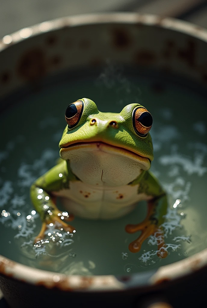 grenouille qui fume