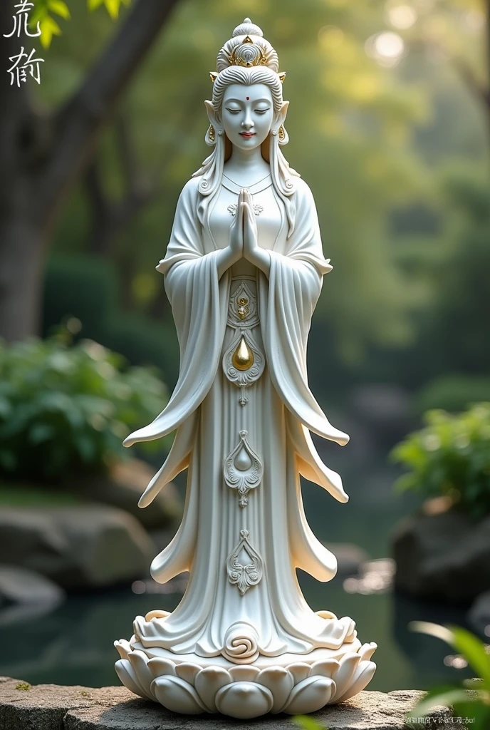 There is a statue of a man holding a candle in the room, resin statue, attractive male deity, Marble statue of, statue made of glass, Guanyin, ceramic statue, religious sculpture, statue of carving marble, Carved marble statues, shui mo hua, white daoist robes, Buddha, a statue, guanyin of the southern seas, white-haired god --auto