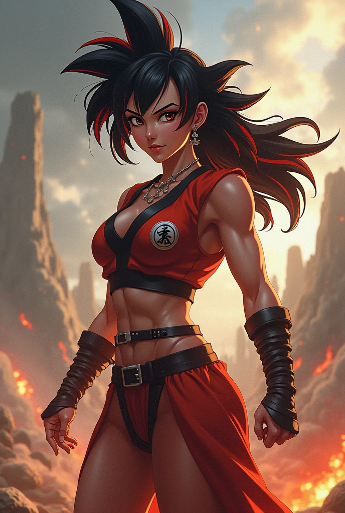 Taki,black hair,brown eyes,ponytail,hair ornament,
red bodysuit,serious,shoulder armor,arm guards,skin tight,
standing,fighting stance,holding dagger,
edo period,night,<lora:TakiSC6-11XL:0.8>,zPDXL,