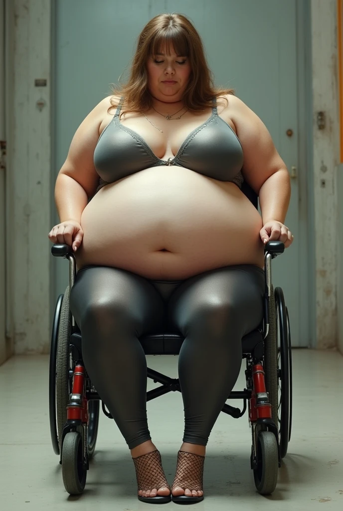 extremely morbidly obese woman, ssbbw belly, unrealisticly fat belly, naked stretch marks, looking exhausted, beautiful thin face, beautful long curly hair, huge fat natural breasts, sweating profusely, naked, twice as fat as humanly possible, multiple belly fat rolls, love handles, muffintop, lifting her belly, 20 year old, unrealisticly extreme belly hang. belly hanging down to her knees, cola can sticking out of her belly button