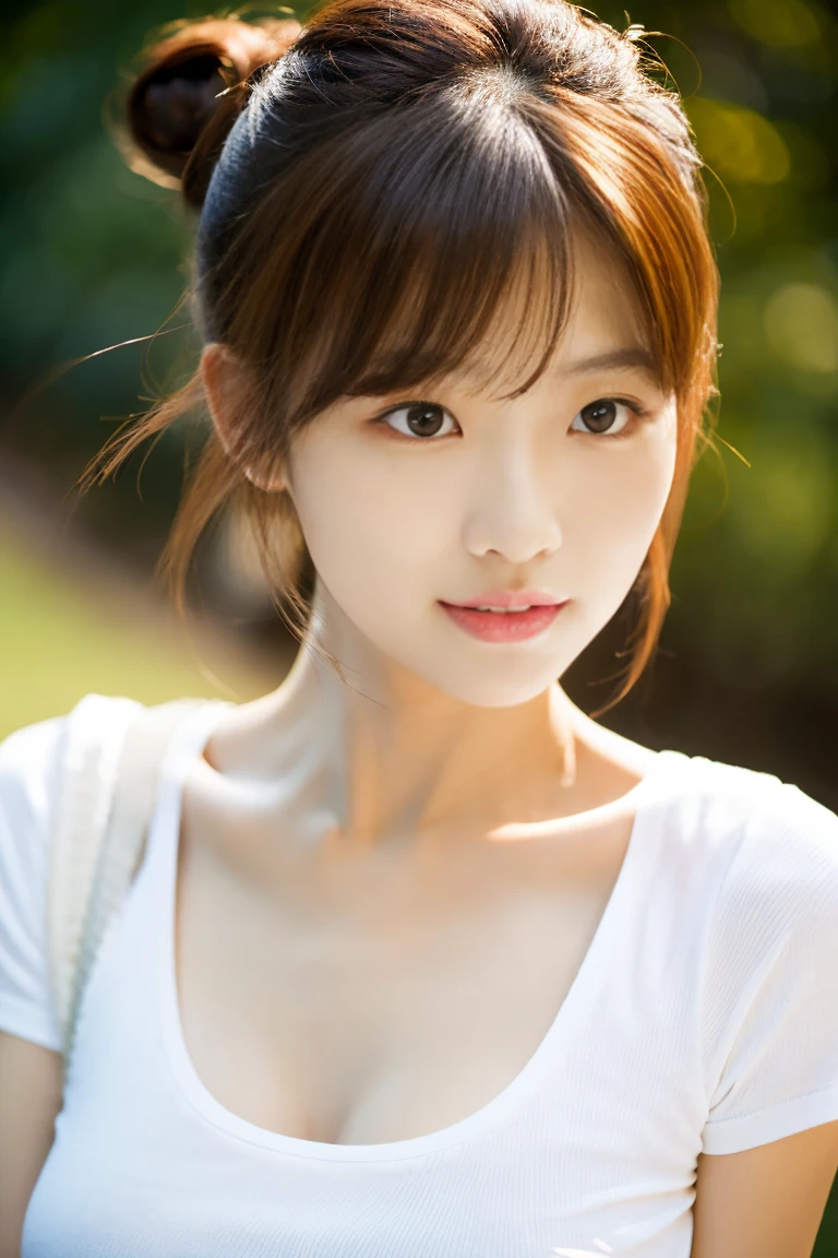 13 year old Bang Eun Jung, nude, detailed nipples, ultra-detailed, realistic colors, beautiful detailed eyes, beautiful detailed lips, long eyelashes, expressive face, adorable smile, adorable appearance, 4k resolution, studio lighting
