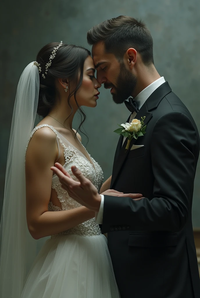 Movie poster of a couple with a tragic love story with the title " the end of a loveless marriage"