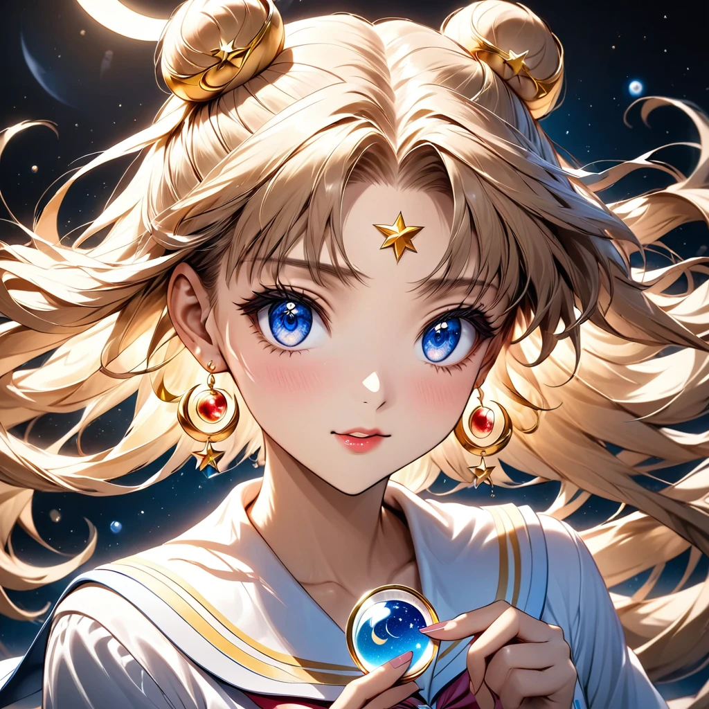 Sailor Moon　Remove the star earrings from the crescent petri dish　Real