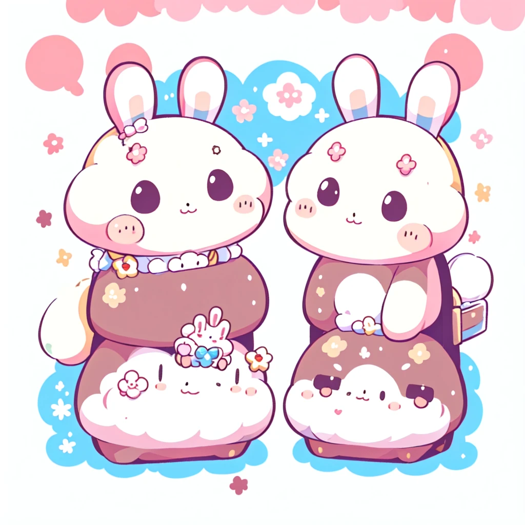 1 rabbit、cute rabbit,cute,kawaii,Sanrio、Stickers、character、