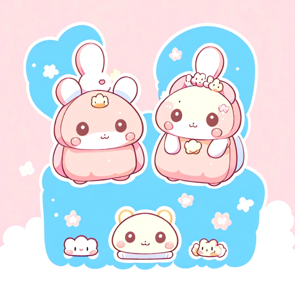 1 rabbit、cute rabbit,cute,kawaii,Sanrio、Stickers、character、