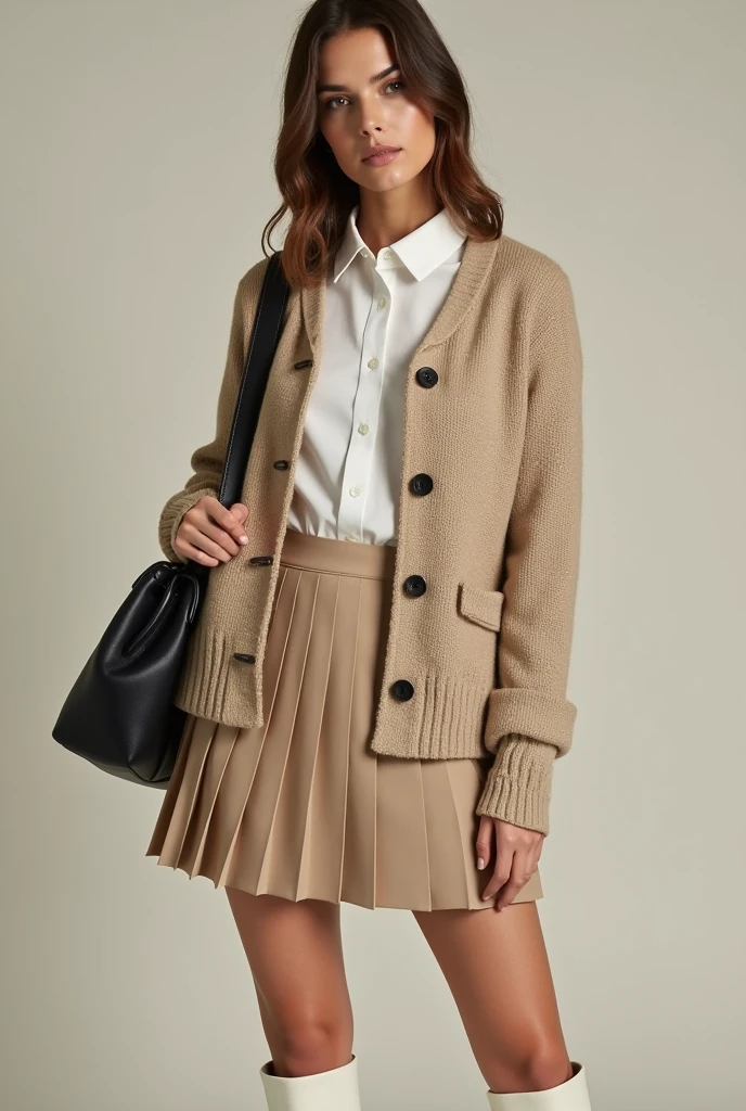 ((High-definition images, masterpiece, atmospheric perspective, 8K, Super detailed, Accurate, highest quality, single shot)), (casual style), Jacket, unbuttoned shirt, swollen areole, (round face, realistic eye size, droopy eyes, blush, smile), (((legs to head ))), (in the night), blonde hair, small earrings, thin necklace, (light makeup), mini skirt
