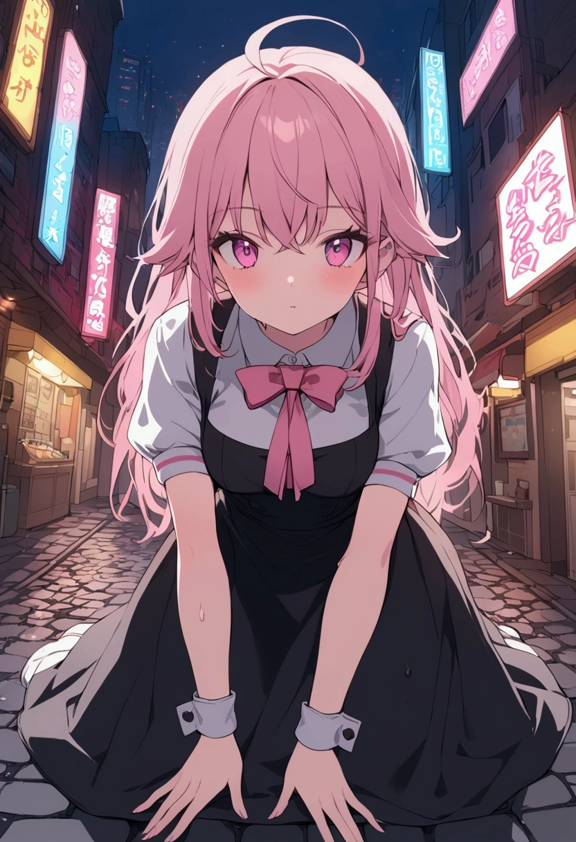 Young girl with pink hair, long twintail hairstyle, small bushy eyebrows, wearing gothic ta clothes, loli(Zankuro) drawing style by zankuro artist, Zancrow style, image uploaded in R34, walking in the mall, flirty smile , suddenly having sex in public, ((doggy style sex)), ((public sex )) naked ass in the male crotch, old man , ((being raped by a decrepit old man in a dirty alley, teary eyes and angry face)) ((male pov))