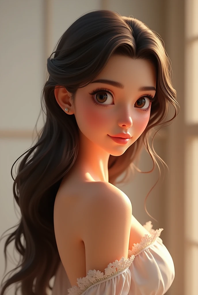 gorgeous model, looks like Madison Beer, (mature woman), ((full lips)), very big lips, full lips, ((extra big lips)), increased lips, (light green beautifull eyes), very confident face expression, long eyelashes, long oval face, (((square cheekbones))), (sharp cheekbones, sharp cheek, square cheek,) ((slim face)), strict face, medium length black hair, straight hair, perfect hair, shiny face, pale face, ((wide hips)), narrow waist, big breasts, fit ass, gorgeous light, posing for a picture, (selfie pov), making selfie, gorgeous selfie in bathroom, wet hair, ((bathroom)), portrait, (((close up portrait))), (naked shoulders), selfie, mirror, holding phone, 