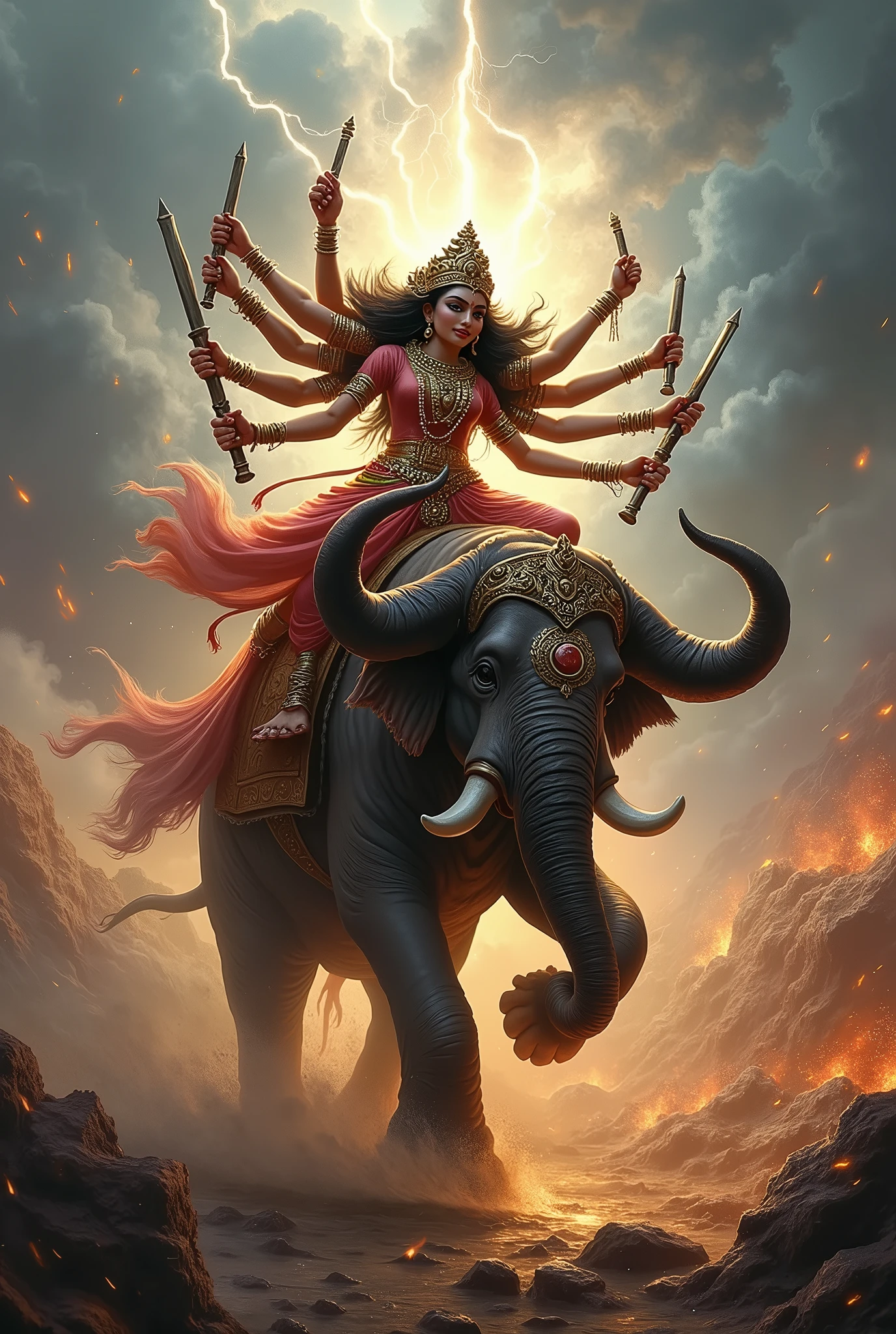 Indian goddess Durga and Kali