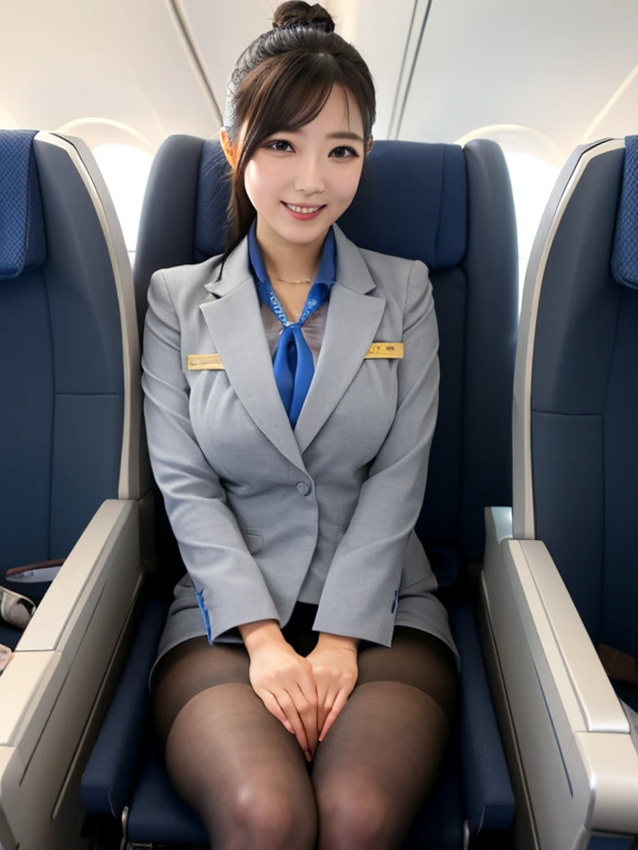 Japanese mature 50 years old, Ultra-micro mini skirt that shows panties, Black stiletto heels,masterpiece, High definition, the most Porn airline stewardess in the world, ((Porn)), in stewardess costume, Brunette Short Hair, Bob Hairstyle, foot, ((( Mid chest 1.9))) Thick thighs,Wide Hips, flight attendant dress, The body is slim, Smiling lips, ((stewardess)) (超High resolution, 8k wallpaper, High resolution), Cinema Lighting, Physically Based Rendering, Awards, Highly detailed skin, Highly detailed face, Eye for detail, Carl Zeiss 85mm F/1.4, By Ellen von Unwerth, flip up the skirt, シートに座りM字開foot, M字開footをしてマンコを点滅, Glasseature thighs