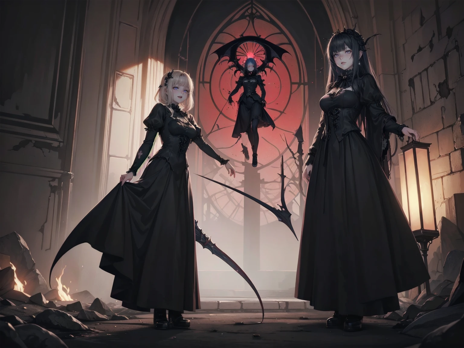 shaded face　、beautiful girl、とてもcute天使、Pink T-shirt、cute、Baby Face、smile、Long skirt、Black long boots、.(Highest quality,4K,High resolution,Masterpiece 1.2),Very detailed,Realistic 1.37,Spooky altar background,Dark fantasy,Red color scheme,Ominous atmosphere,Eye-catching,Storytelling,anatomy,Anime Style,Concept Art,beautiful細部までこだわった顔と (((Red eyes ))),A terrifying ritual ,Satanic Ritual,Premature death,inappropriate behavior,クレイジーなsmile,Scythe Face,Girl Monster, beautiful, Delicate facial features, Sharp Eye, Sharp Fangs, pale skin, Dark Background, Cinema Lighting, Dramatic Shadows, Gothic style, Gloomy atmosphere, Dark fantasy, one person&#39;s, Please open your mouth wide, Open your mouth and baring your teeth,Sharp teeth like a beast, Wide lips, very wide mouth, Vermilion cheeks, ,(Blood splatter1.3),Scary smile, smile,Angel Design, Twisted smile、Bloody、bleeding from the head,,,,,、Blood splatter、,(Blood splatter1.3),skull,Horror Style, ((Fantasy Sweet Ta Frill Pink Costume)), ((Flowing blonde hair)), ,(Blood splatter1.3),Female curves, Sexy flat stomach, Perfect hands, Perfect anime face, (Pink Tata Dress)), Are standing, ((邪悪なsmile)), ,(Blood splatter1.3), Steam circulates, Moonlight Illumination, night lighting, (Blood splatter1.3),アニメAngel Design, Twisted smile、Bloody、bleeding from the head,,,,,、Blood splatter、,(Blood splatter1.3), skull,Gothic architecture、Western architecture、Fantasy World、,Victorian cities, Skeleton Gas Light,Absurd, High resolution、 ((Tabletop)), ((Highest quality)), (Very detailedな), ((Very detailed)), (beautiful), ((cute)), (nfsw1.8), alone,(1.6)、(world&#39;The most terrifying and creepy demon girl 1.5)beautiful face、Whole Body Ezbian、pale, beautiful肌、beautiful金の髪、優しくsmileむ、Dark building ruins、(snow white&#39;Frill dress 1.3)、(The dark ruins are stained with blood 1.3)、Low angle full body shot、(少女は血の海の中にAre standing1.2)、(The ground is .3)、(The girl lost a lot of blood....1.3)、(クレイジーなsmile1.6)、Spirits、(Blood dripping from the mouth 1.3)、
