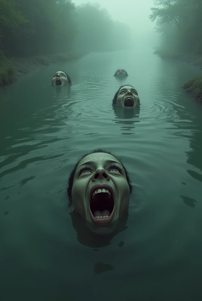 qallupilluit, creepy women, in water, heads that pop out of the water