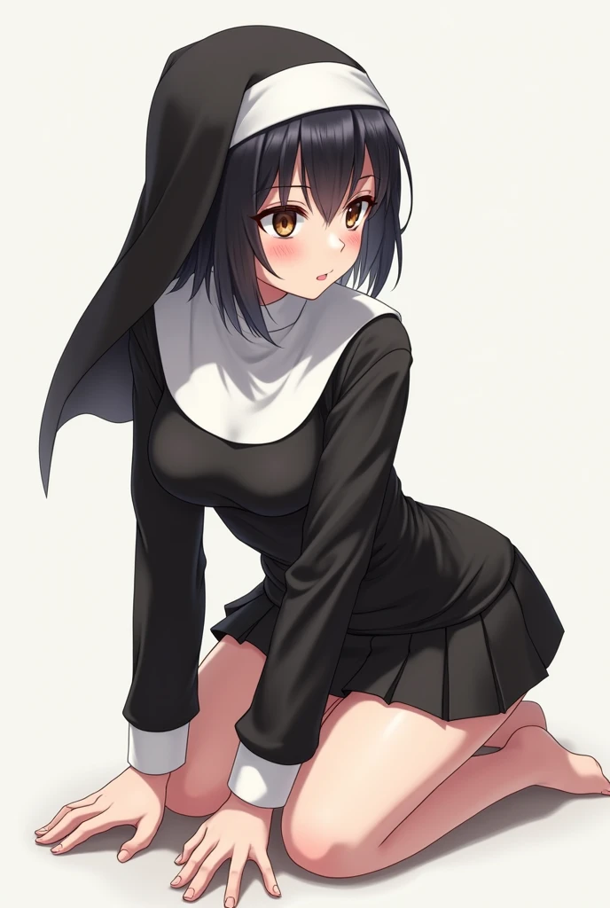 anime girl in a maid outfit posing for a picture, anime girl in a maid costume, Anime girl wearing black dress, Maid dress, Maid outfit, in dress, gorgeous maid, clean and meticulous anime art, anime cat girl in a maid costume, maid, ecchi anime style, clean anime art, wearing maid uniform, seductive anime girls, author:Hosomura Kane