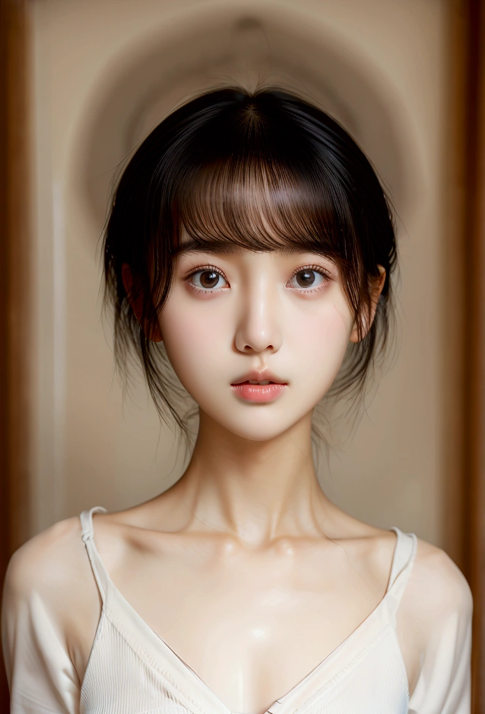 (masterpiece), best quality, nsfw, expressive eyes, perfect face, Fair skin, Black Hair, delicate, Thin lips, Shorthair, very Short in height, ****************************, white, translucent skin, Delicate facial features, Overall thin, sailor uniform