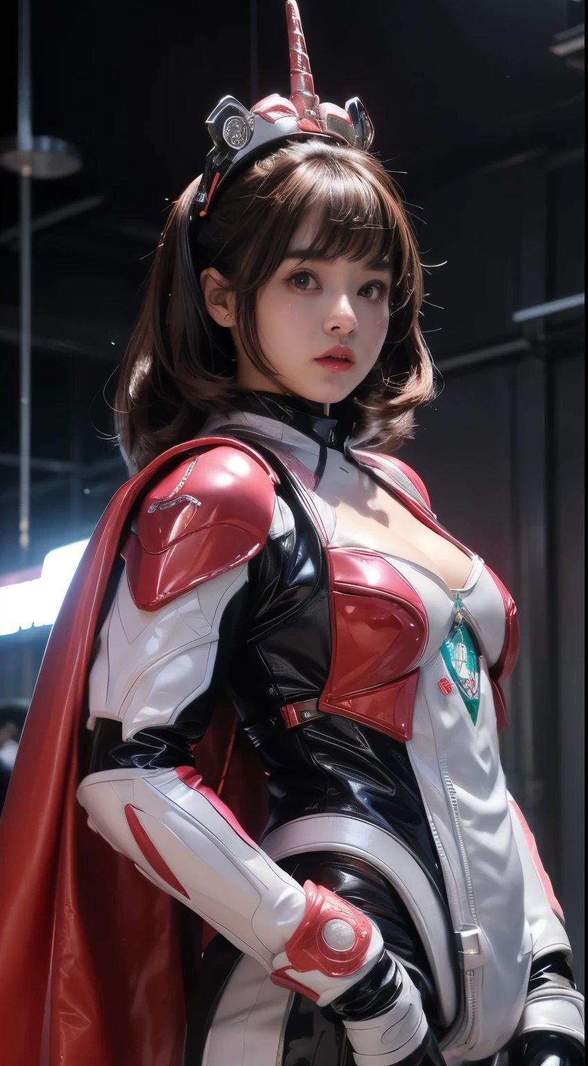 (Wearing Kamen Rider Majade - sun unicorn), Very cute and -like face, Power puff girl, Naked, Angry pose, Angry face, (((BROWN HAIR MALAY GIRL))), masutepiece, High quality, UHD 45K, Realistic face, Realistic skin feeling , A Japanese Lady, , , Very cute and baby-like face, (((SMALL BREASTS))), (((VISIBLE CLEAVAGE))), (MATRIX WORLD), ((look In front at the camera and SADNESS)), with Kamen Rider Majade fashion, ((PINK BLACK KAMEN RIDER MAJADE SUIT)), captured in ultra high resolution with photorealistic and beautiful lighting. (((CUTE GIRL))), ((RED LIPS)), ((NUDE)), ((CHUBBY)), ((SUN UNICORN ROBOT GIRL)). Malay girl wearing pink black Mechanical costume girl in the middle of the toll road