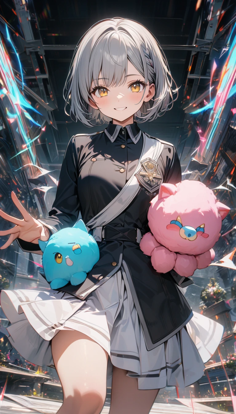 score_9,score_8_up,score_7_up,source_comic,1girl,facing viewer,full body,<lora:Doro_X_PDXL_V1:0.9>,doro,creature,:3,chibi,pink hair,purple eyes,hair bun,hair bow,no humans,white skin,solid circle eyes,no pupils,ruanyi0675,power lines,industrial pipe,air conditioner,alley,brick wall,cable,crosswalk,utility pole,vanishing point,night,dark,vending machine,trash can,trash bag,horror \(theme\),<lora:0675 Messy urban village_v1_pony:1>,ruanyi0516,armored boots,purple bodysuit,cameltoe,elbow gloves,hair ornament,purple highleg leotard,mechanical wings,<lora:0516 nikke Isabel_v1_pony:0.9>,