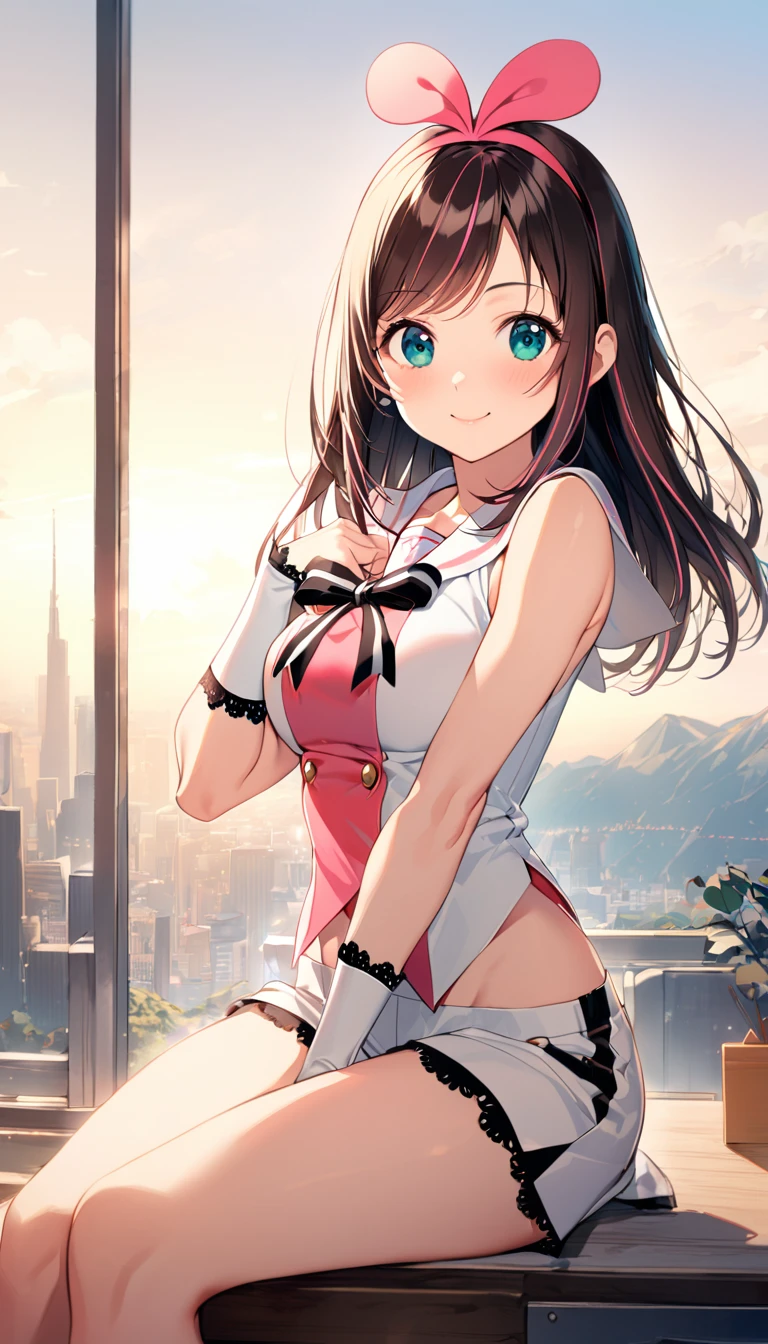 (Superflat, Flat Shading, flat-colors:1.1)、(Magazine Cover)、Illustrations、(one asian boyish girl)、(cute little:1.2)、very beautiful 20 year old cartoon girl、Great smile、cheeks are reddened、(High Detail Skin: 1.2)、photorealistic anime girl render、realistic anime 3 d style、cute littleボブカット、Twin-tailed、Beautiful brown hair、Intense black eyes、Strong highlights of the eyes、((Oiled naked、accurate big breasts、erectile nipple、Sports underwear))Perfect Anatomy、hair messy、Pretty underwear、((Tight white tennis uniform with midriff、Supple and thin fabric))、((White miniskirt with flared hem))、Detailed panties、Sportswear、sneakers、(Play tennis、At the tennis court)、Tennis Stadium、Volumetric lighting、Soft light、Vibrant colors、watercolor paiting、