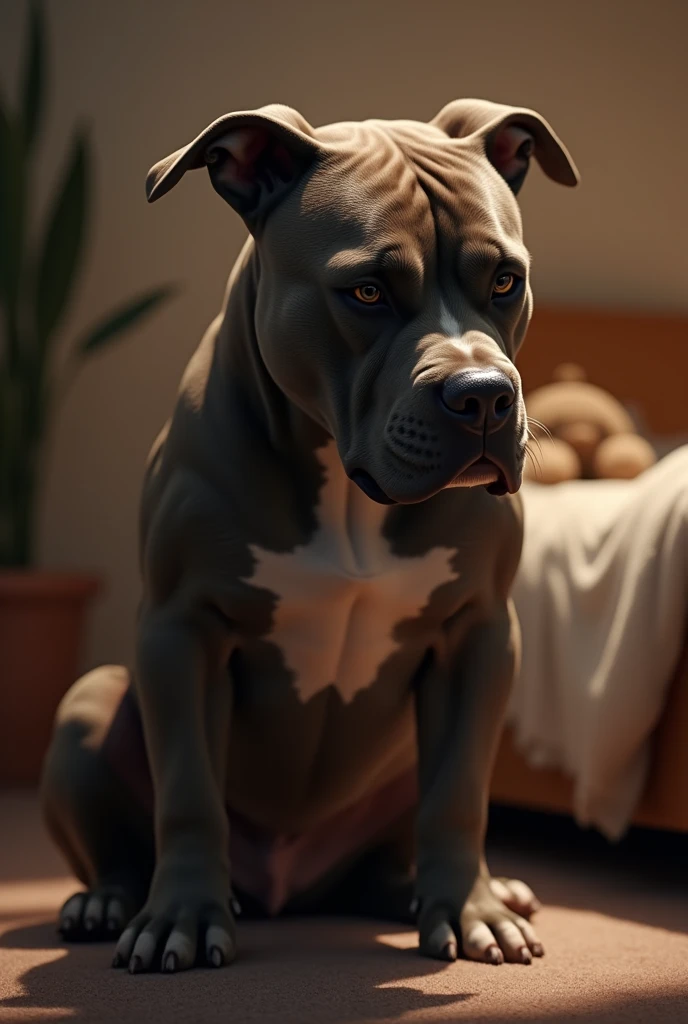 masterpiece, best quality, (extremely detailed CG unity 8k wallpaper), (best quality), (best illustration), (best shadow), absurdres, realistic lighting, (Abyss), beautiful detailed glow, art by PeterMohrBacher, (walking on all four paws)), ((long fluffy dog tail)), ((wider hips)), ((woman reposition herself into dog stand)), ((hands turns into paws)), ((feet turns into paws)), ((woman with freckles)), (topless), brown freckles, freckled pale skin, (cute freckles), (small freckles), freckled, freckles!!!, (freckles), elegant freckles, (brown freckles), (with freckles), freckles on chicks, (dark noticeable freckles), (freckled face), (very brown freckles), rosy cheeks with freckles, (a lot of freckles), Lentigines, (breasts showing), 30 year old woman, ((freckled nose)), ((freckled chest)), hard showing, ((dog ears)) , (dog fur growing) , ((long dog nose)), blue eyes, ((bigger )), ((body reshapes into dog body)), ((anthro dog)), ((full pitbull transformation)), a brown and white dog standing on top of a rock, hybrid human / anthro, androgyn beauty, realistic colors, sexy-s 100, mpc, musculous, ƒ/5.0, she, accompanying hybrid, fetish, inspired by Hirosada II, praised, pub, a beautiful
