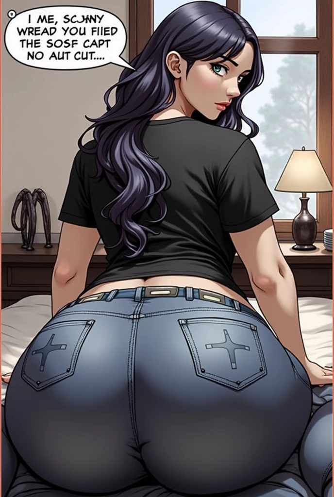 score_9, score_8_up, source_anime, 1boy, 1girl, huge penis, gigantic penis, colossal penis, dark skinned male, penis focus, veiny penis, girthy penis, enormous penis, precum, back view, penis shock, penis awe, Mikasa ackerman, white tank top, dick on ass, penis on ass, imminent penetration, blue eyes, looking at viewer, ass, laying Down, nude ass, laying on stomach, bedroom, ass view, from behind