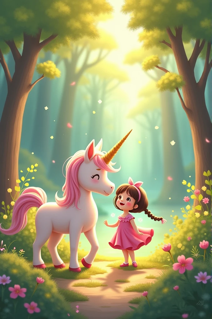 (Ultra-high precision CG,Flawless work,)O retrato mais expressivo apareceu!A unicorn flying with a princess over a beautiful sky