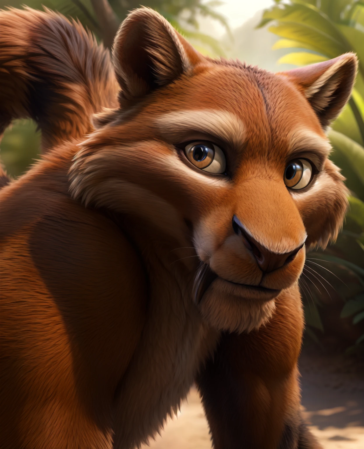 realistic fur, real, detailed, (detailed fur, fur, furry body:1.2), furry, anthro, best quality, professional photo, photorealism, high quality, volumetric, ray tracing, HDR, 4K, 8k, absurd res, realistic, max shading, ((masterpiece)), (by ratte and nuzzo and kenket:0.7), ((RJ)), raccoon, Looking at viewer, raccoon tail, uploaded to e621