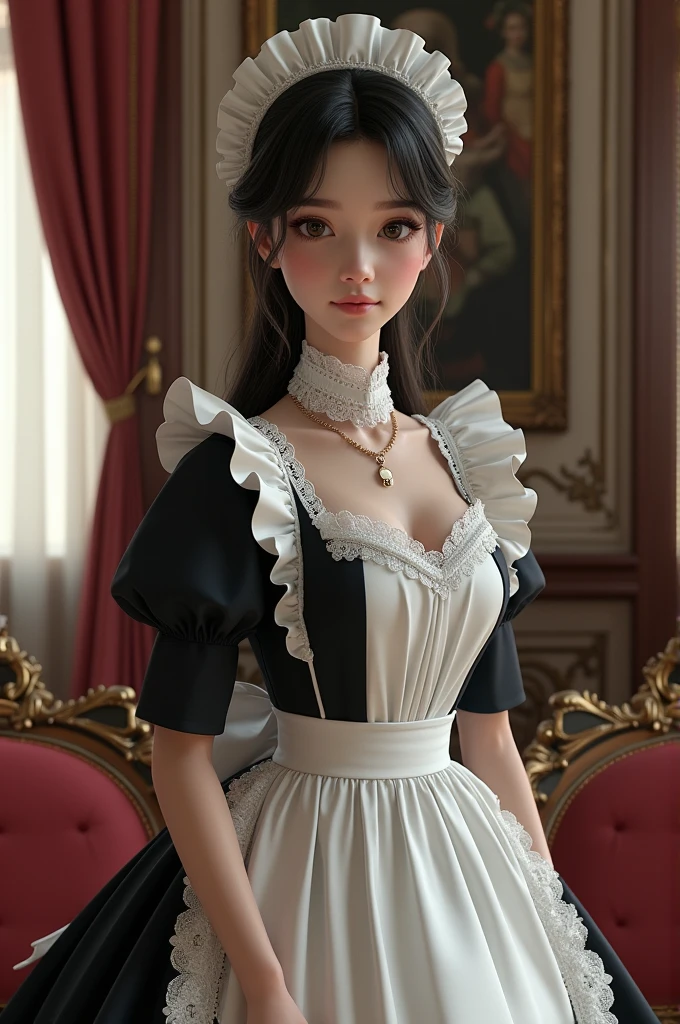 Maid Outfit, by Kentaro Miura, best quality, masterpiece, very aesthetic, perfect composition, intricate details, ultra-detailed