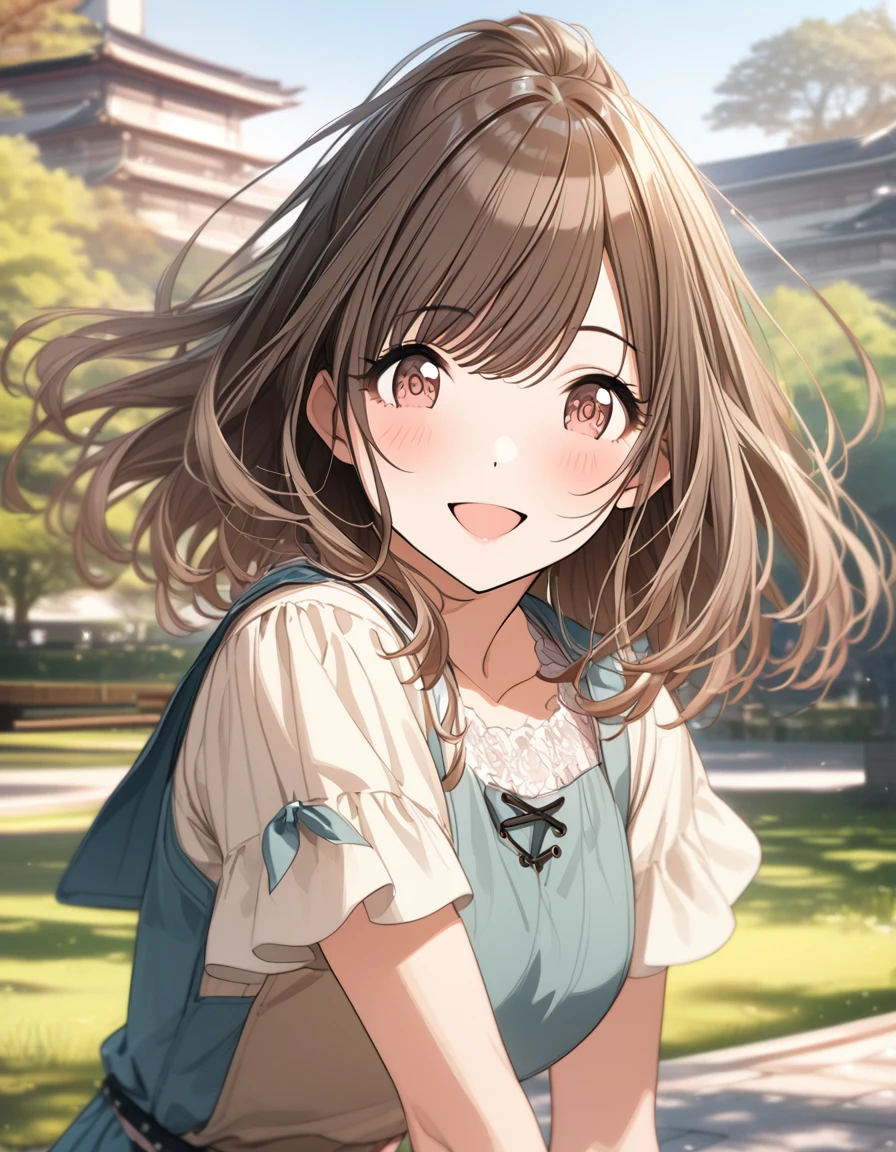 (masterpiece),(Highest quality),(Very detailed),(Best illustrations),(Best Shadow),(disorganized),(Detailed Background),(so beautiful), 
Official Style,
Tsukioka Kogane,
(The Idolmaster Shiny Colors:1.2),

smile,
blush,
alone,
Japan,
park,
Background Blur, 
(realistic skin:0.2)
focus on face,
close-up,