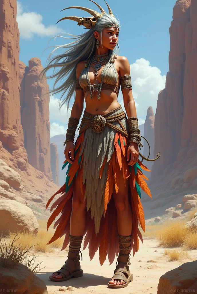 1girl, volumetric light, (bright scene:1.5), cave, (huge breasts), thick thigh, depth of field, bokeh, photography, masterpiece, best quality, highres, realistic details, <lora:sxz-niji-v2:0.4>, thick thighs, <lora:rune-god-style-darquelilly-v2:1> runegodstyle, crystals, midriff, bandages, necklace, collarbone, shoulder tattoo, tribal, sash, skirt, closed mouth, (full body),