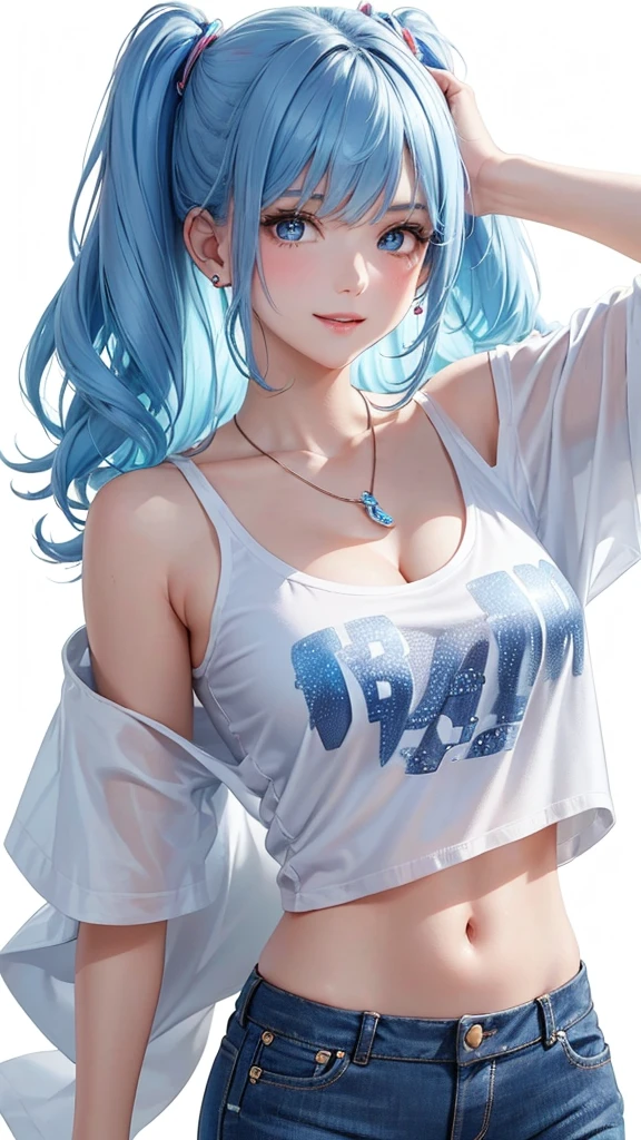 animation, Highest quality, Highest quality, High quality illustrations, masterpiece, Ultra-high resolution, Detailed Background, Absurd, Perfect Anatomy, performance, Good lighting, Shadows in the movies, 1girl, solo, ganyu \(genshin impact\), Purple eyes, long hair, light blue hair, long ponytail, Brownish horns, alternate costume, sportswear, looking at viewer, large breasts, open mouth, Smile, silver leggings, camel toe, signature, choker, from side, Leggins, gradient, gradient background, v, sports bra, black background, silver sports bra, black choker, clothed breasts, breath, overbreath, sweaty body, wet clothes, wetlook, shiny wet, bewitching thighs, gleaming, shiny skin, chest outline, Dynamic Angle