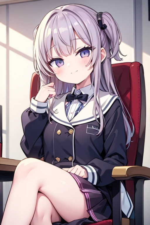 ((masterpiece, best quality)), high resolution,ultra detailed, detailed background, perfect lighting,detailed beautiful eyes,perfect pussy,1girl,nsfw,embarrassed,blush,look at viewer,(steam,sweat:1),show off breast,show off pussy,aroused,happy smile,open mouth,face focus,(from above:1.1), (pov:1.4),(front view:1.2),half-closed eyes,legs up,fisheye lens,1boy,1penis,(vaginal,sex:1.3), (evil smile:1.2),spoken heart,boy on top,face to face,hetero, open arms for viewer,fair skin,class room,small breast,silver hair,gray eyes,short stature
,(school blazer:1.3)