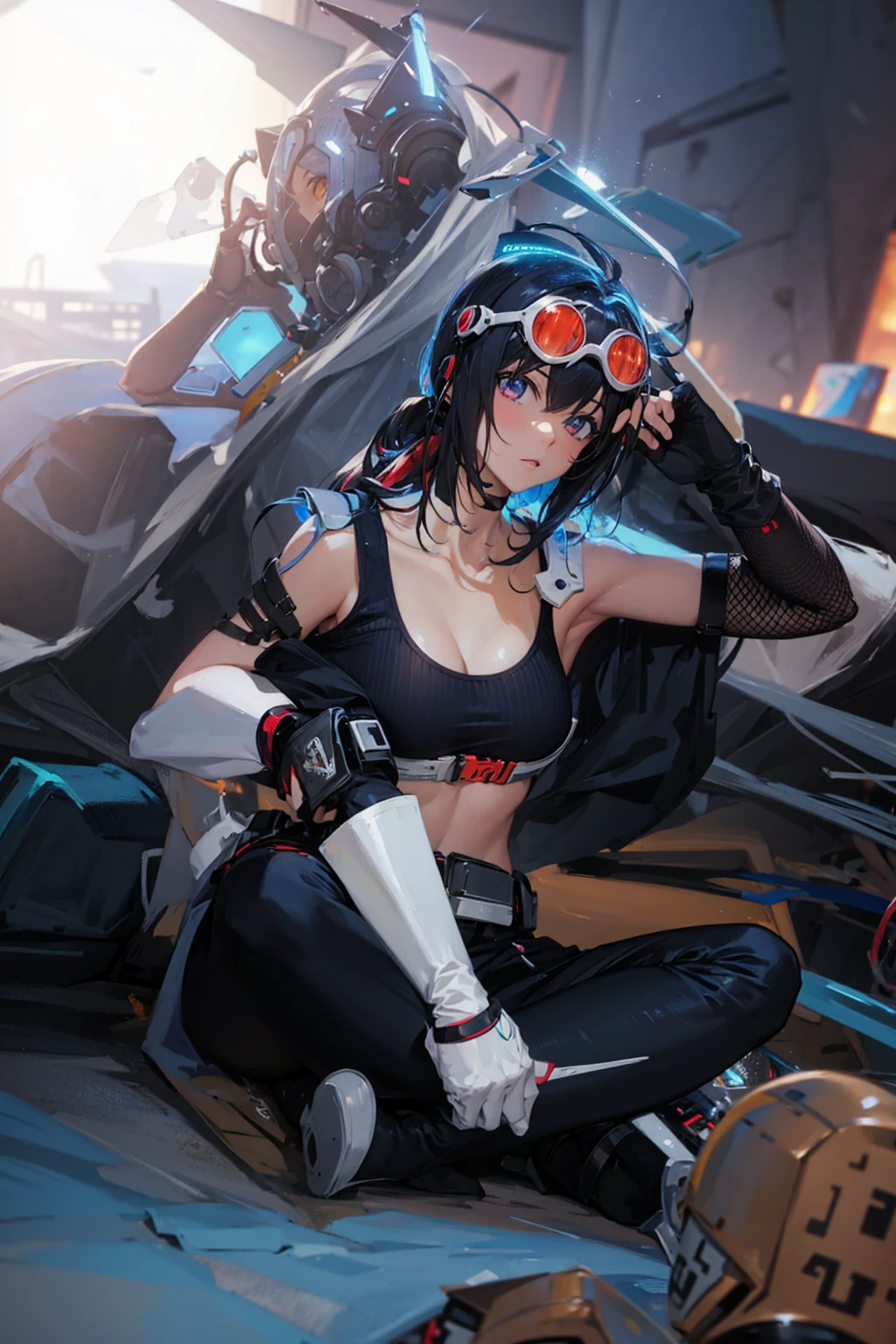 hypoxia game,cyber punk perssonage,Simple lines,Water Margin,Lin