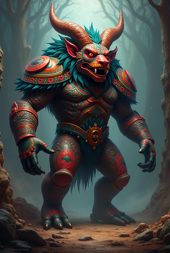 best quality,(masterpiece:1.2),<lora:glowingrunesai_v10:0.9>,glowingrunesai, ogres,fantasy creatures,