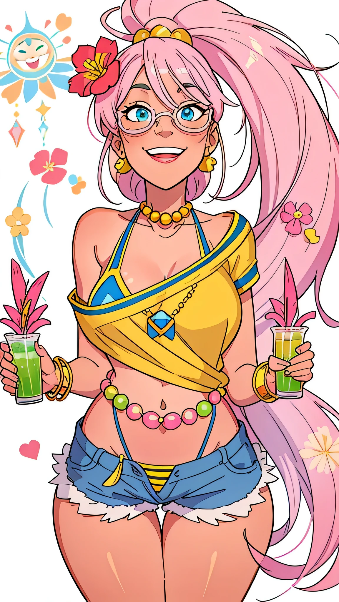 realistic, Japanese bimbo elf, 1girl, thick long white hair with Fuchsia and red streaks, purple eyes, glowing eyes, smirking, crop top, tight mini skirt, blue leggings, parted lips, blush, night, flowers, sun, sunlight, massive big breasted bimbo, Green and sea blue colored armored spacesuit with NASA and Spetnaz logos on breasts, body length balloon inflatable cape, massive(inflating bubble gum, blow bubble), thick pouty bright pink inflated balloon lips, massive(erection under clothes), futa bulge, bulge, Side Triceps posing,🌄🌅sky, roman villa, behance, pixiv, artstation, reflections,8k,4K, ☀️🔥🌌💎💯🔝