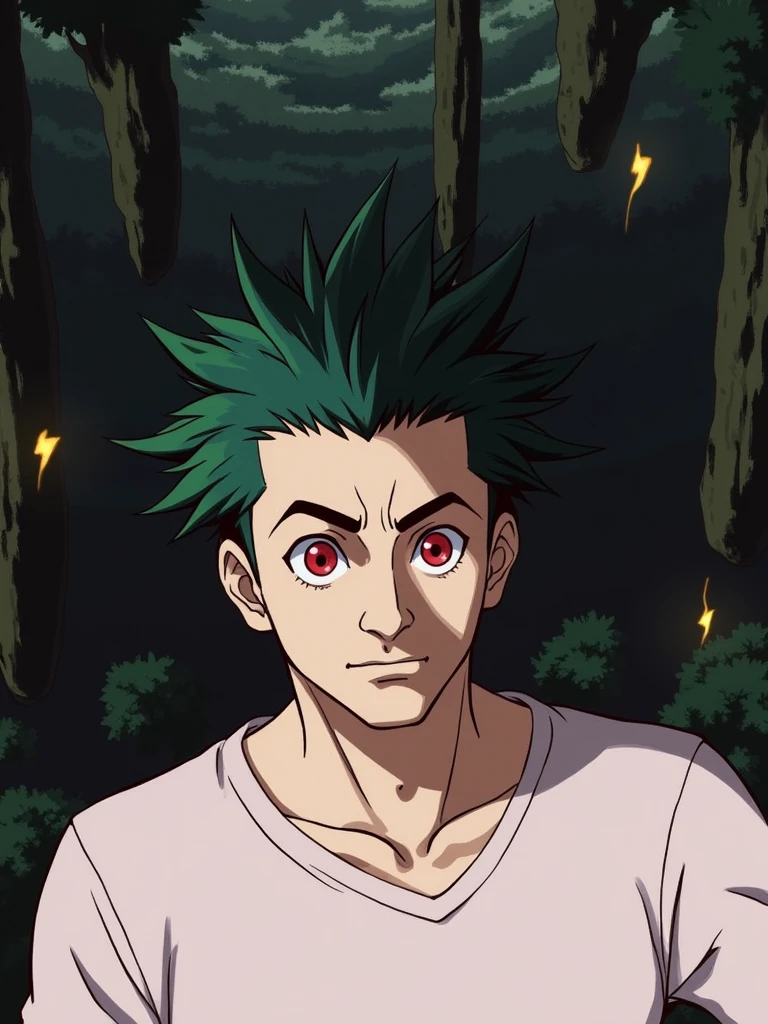 A handsome heavily injured and bleeding anime boy