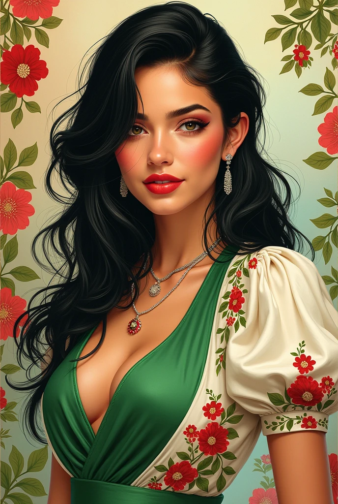 Create me as a character with my face and be very sexy 